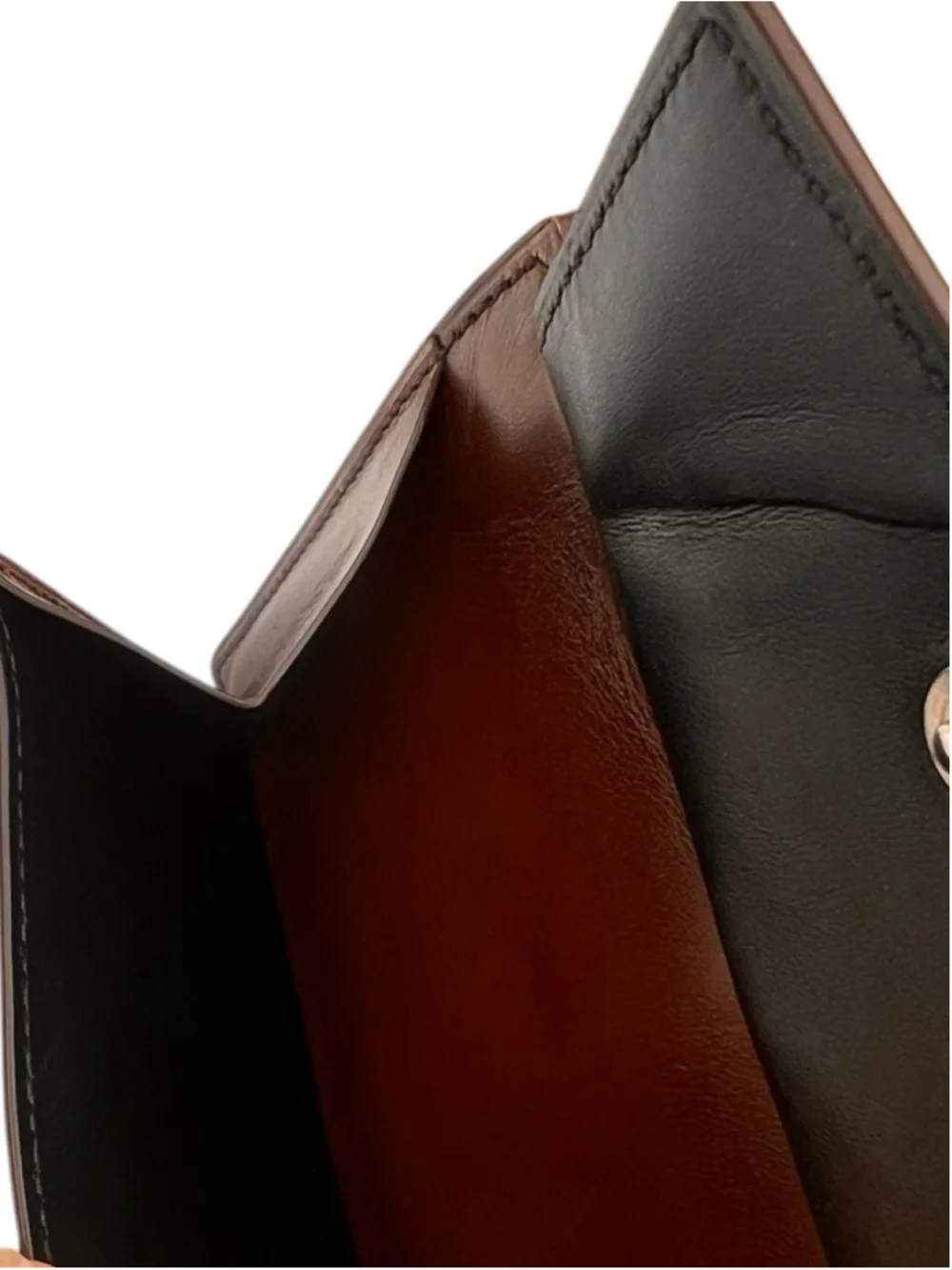 New Berluti Figure Scritto Venezia Leather Bifold Wallet with Money Clip Brown